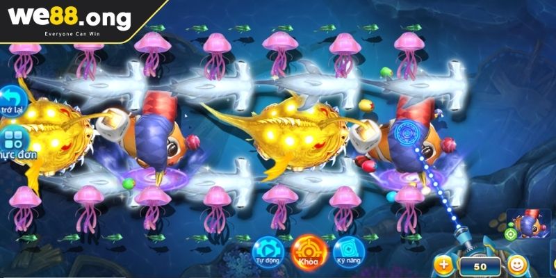 Happy Fishing WE88 Khám Phá Đại Dương Săn Tìm Kho Báu 3 Vòng quay may mắn Happy Fishing WE88
